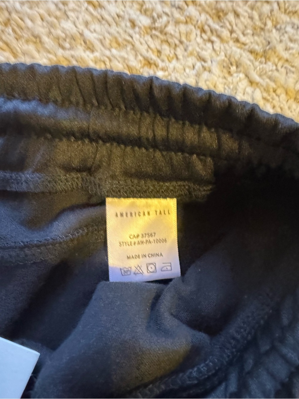 NWT American Tall Black Track Pants with Pink Side Stripes - Picture 8 of 13